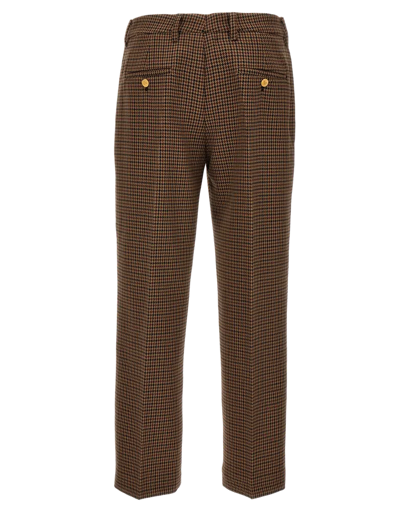 Prada Women's Brown Virgin Wool Casual Pants Brown