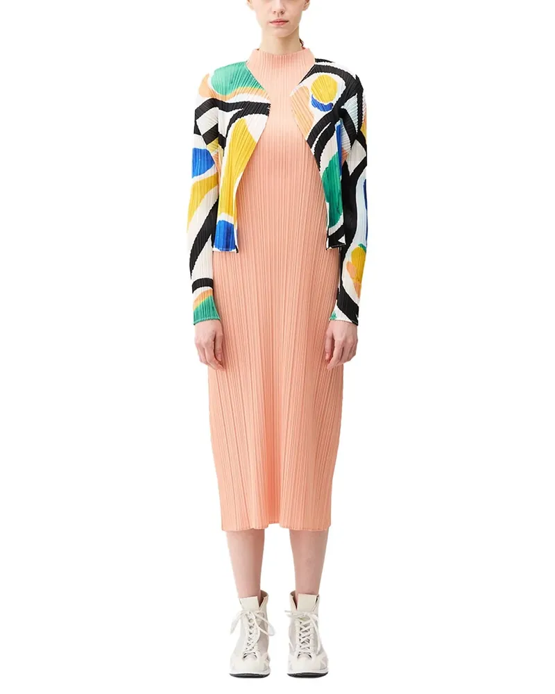 Issey Miyake Pleats Please Cardigan — Multicolor Multicolor