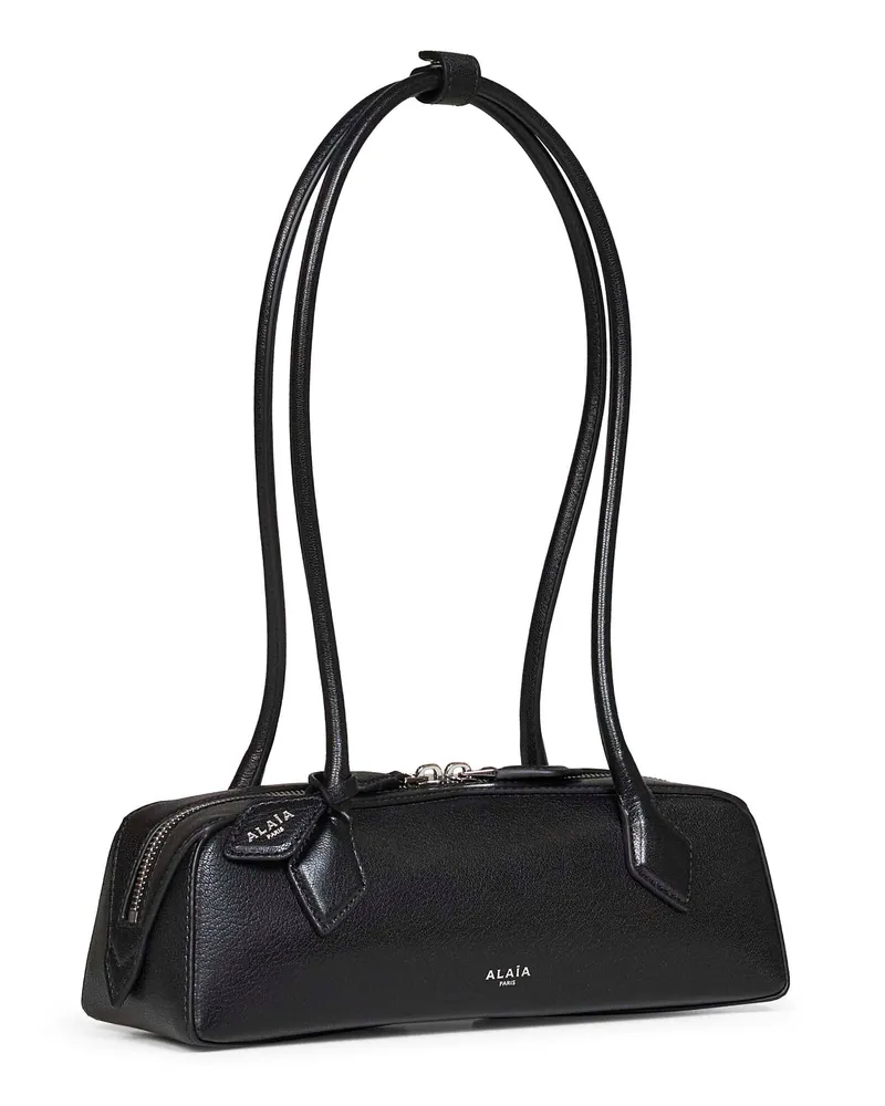 Alaïa Women's Shoulder Bag Le Teckel Black Goatskin Leather Black