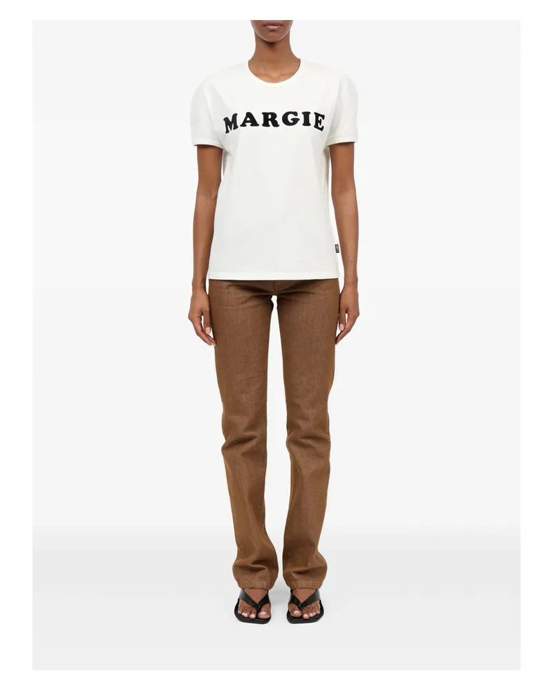 Maison Margiela Arched Logo Print T-Shirt — White White