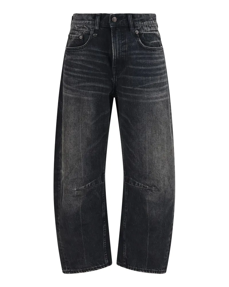 R13 Vintage-Effect Denim Jeans — Black Black
