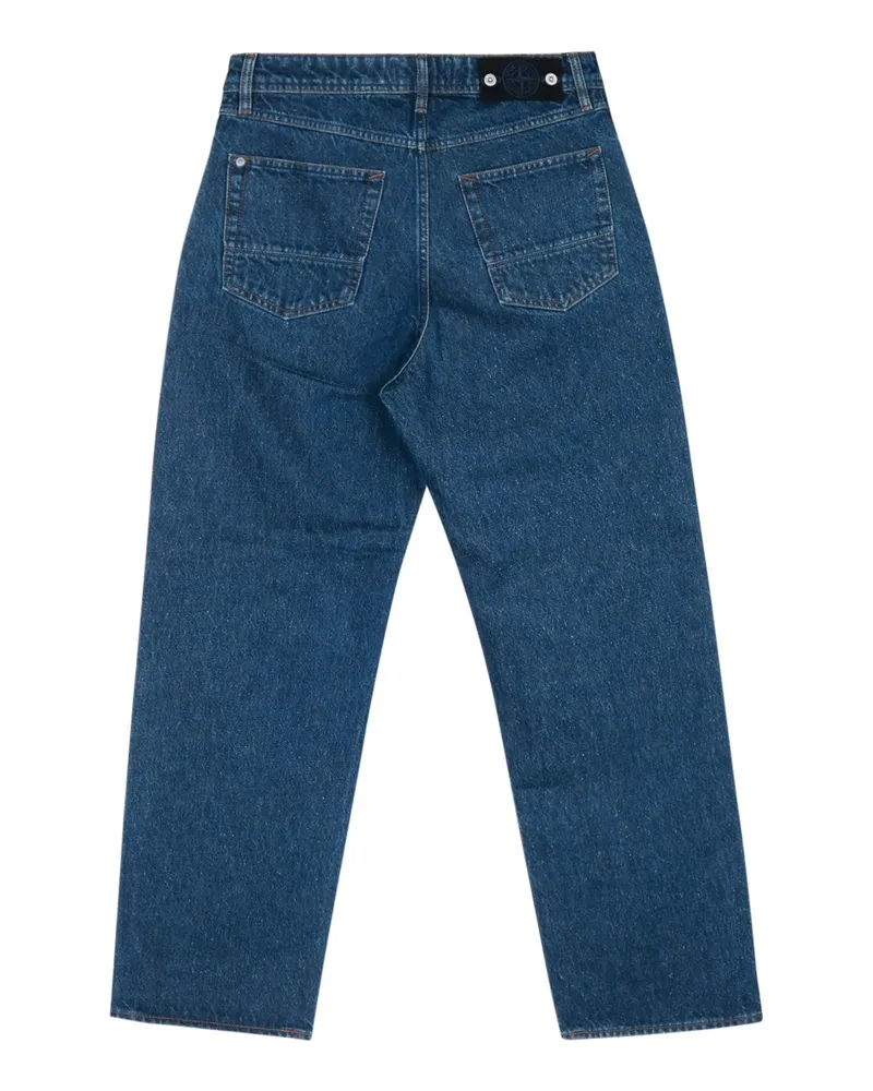 Stone Island Straight-Leg Denim Jeans — Blue Blue