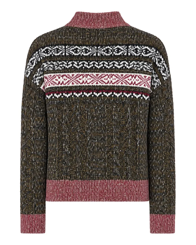 Max Mara Jacquard-Knit Sweater — Black Black