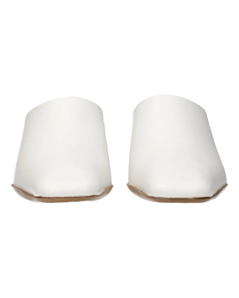 Jil Sander Women's White Leather Slippers White