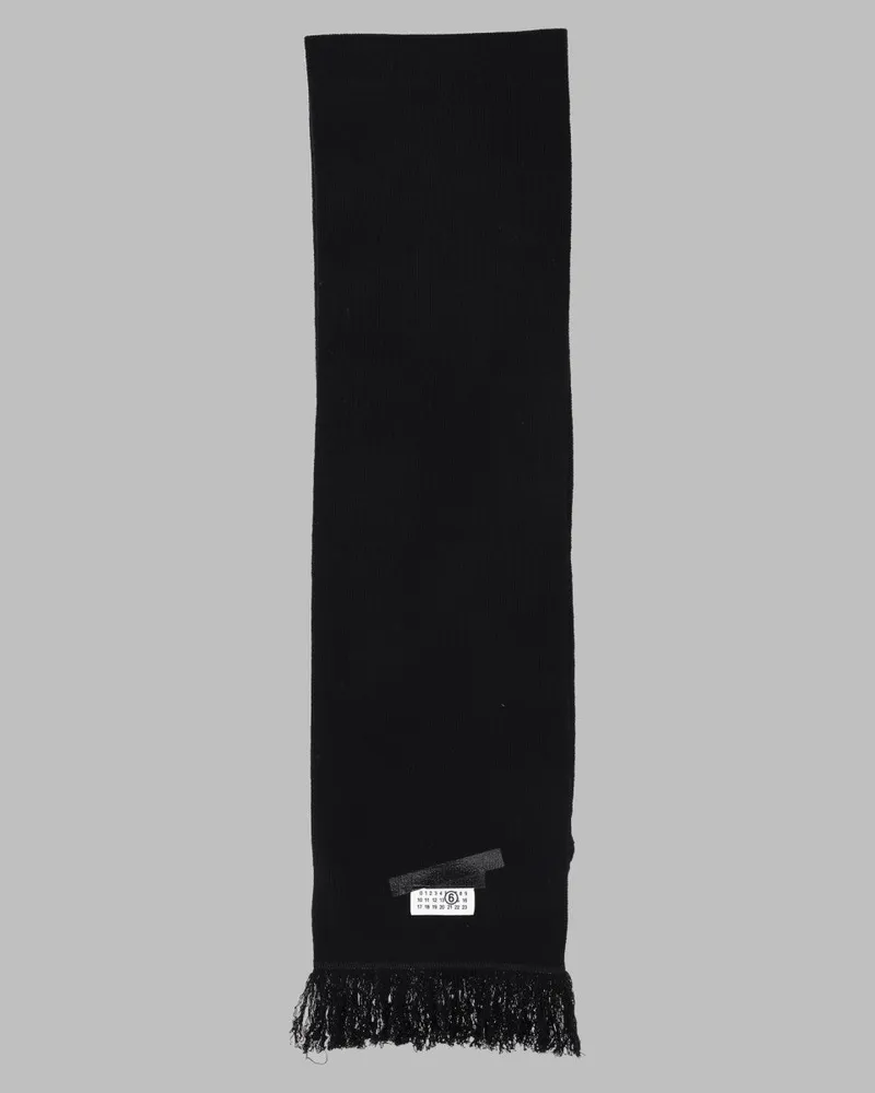 Maison Margiela Wool Scarf — Black Black
