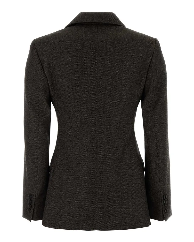 Max Mara Virgin Wool Blazer — Black Black