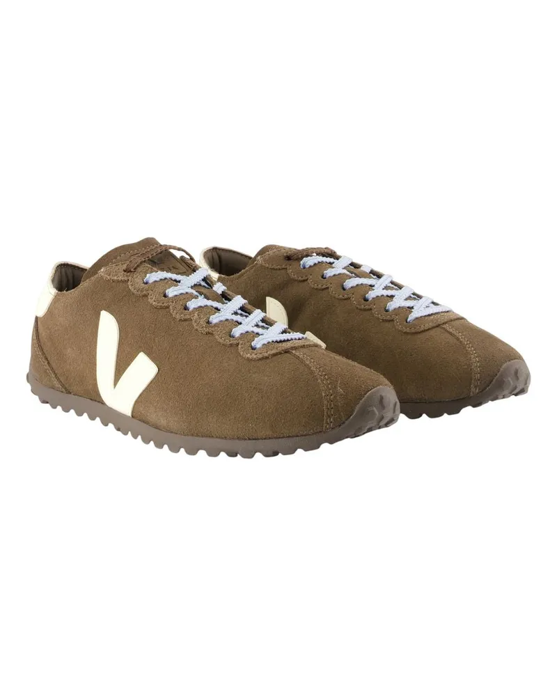 VEJA Women's Cateyes Sneakers -  Leather Brown Calfskin Shoes Brown