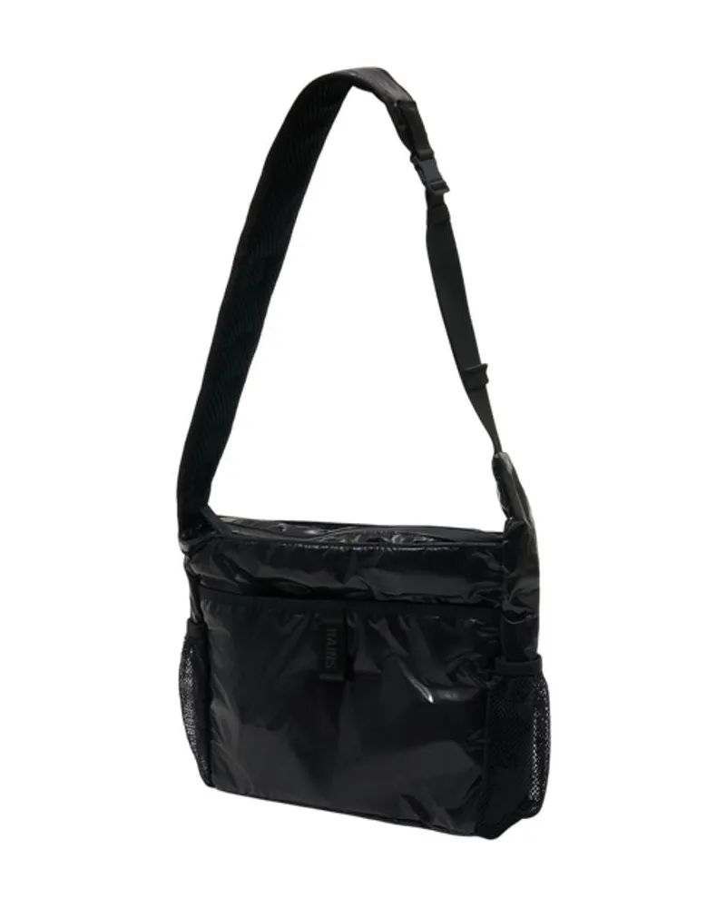 RAINS Unisex Sibu Messenger W3 Crossbody -  Synthetic Black Bags Crossbodies Black