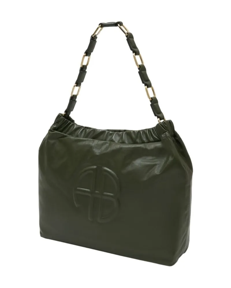 Anine Bing Women's Kate Shoulder Bag -  Leather Green Lambskin Shoulder-Hobo-Bags Green