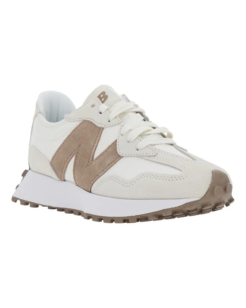 New Balance Unisex Sneakers 327 Beige Tech Fabric Trainers Beige