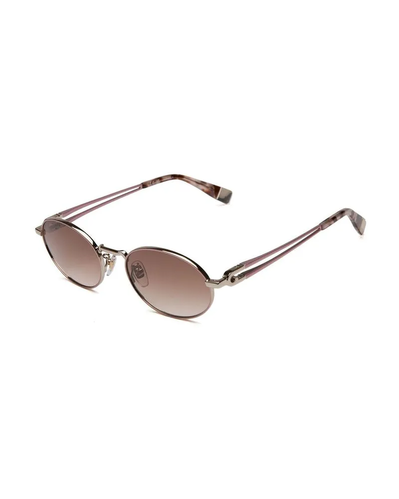 Furla Women's Sunglasses Pink On Gold Metal Pink