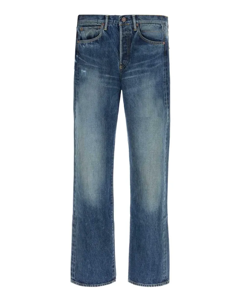 Visvim Men's Sculpture Jeans Blue Cotton Blue