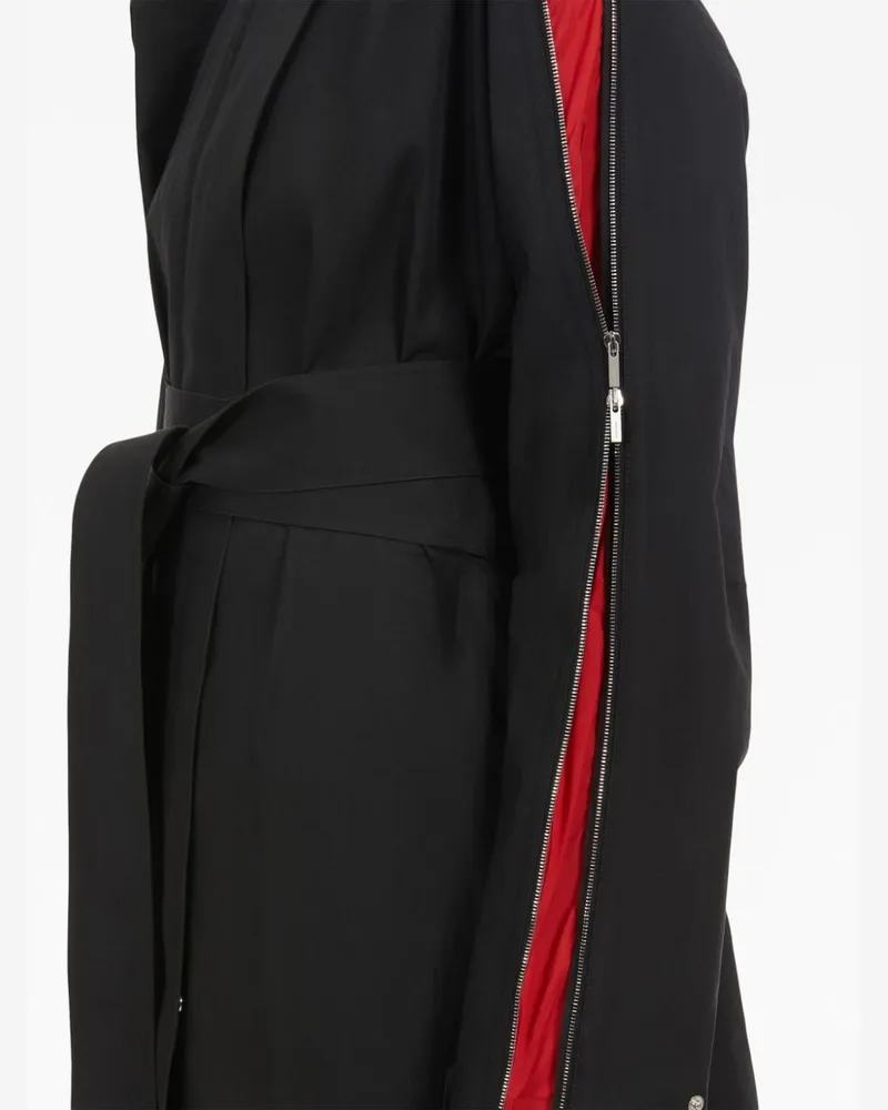 Ferragamo Cotton Belted Trench Coat — Black Black