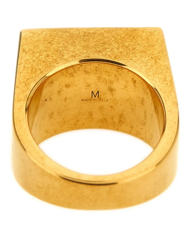 Dries van Noten Tiger's Eye Stone Ring — Gold Gold