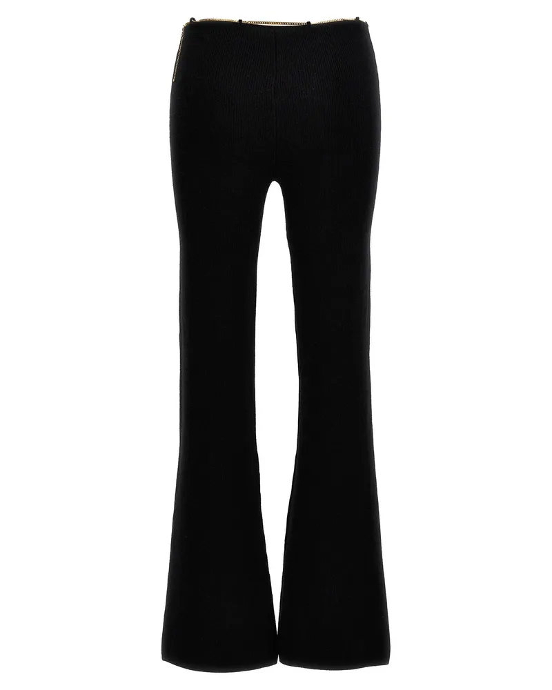 Alexander Wang Gold Nameplate Chain Trousers — Black Black