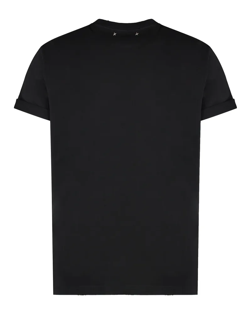 Golden Goose Cotton Crew-Neck T-Shirt — Black Black