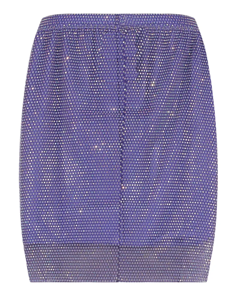 SANTA Brands Women's Purple Netted Rhinestone Mini Skirt Polyester Purple