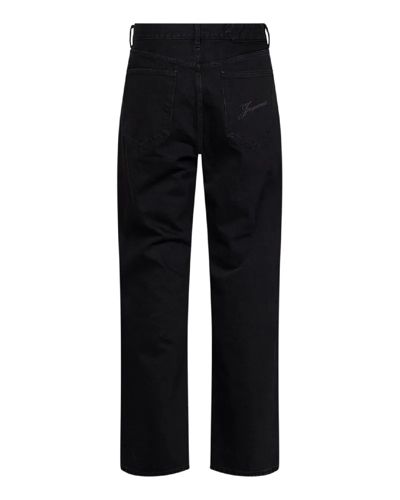Jacquemus Men's Jeans The Straight De-Nîmes Black Cotton Black