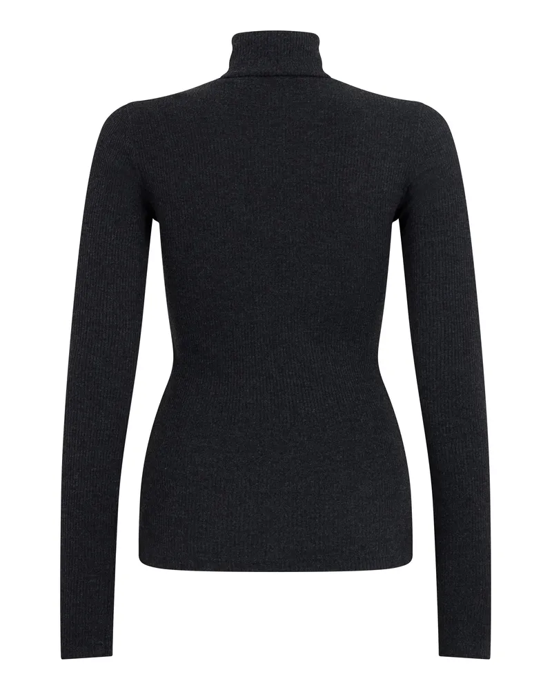 AGOLDE Ribbed Knit Turtleneck Sweater — Black Black