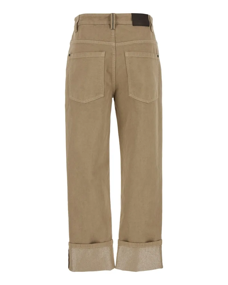 Brunello Cucinelli C8690 Co Vi Pl Pantaloni Trousers Beige