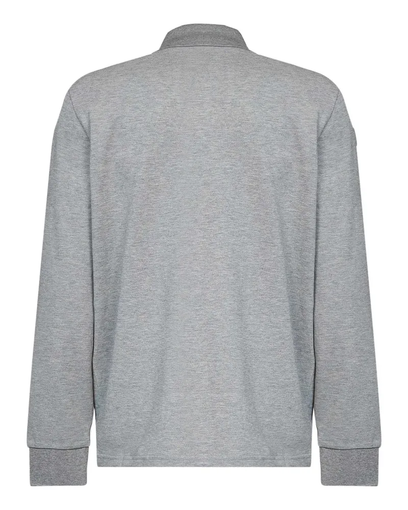 Moncler Cotton Piqué Polo Shirt — Grey Grey