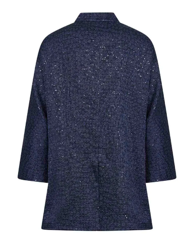 Giorgio Armani Women's Jacket Sequined Navy Viscose Blue Navy