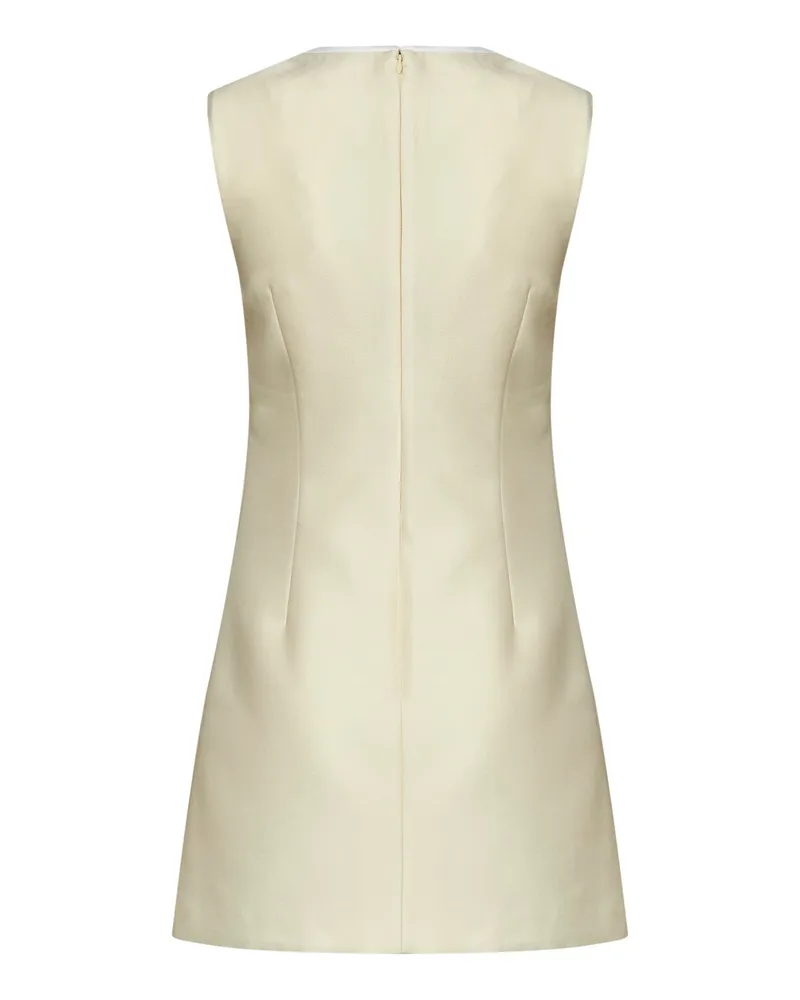 Self-Portrait Women's Mini Dress Yellow Taffeta Polyester Yellow
