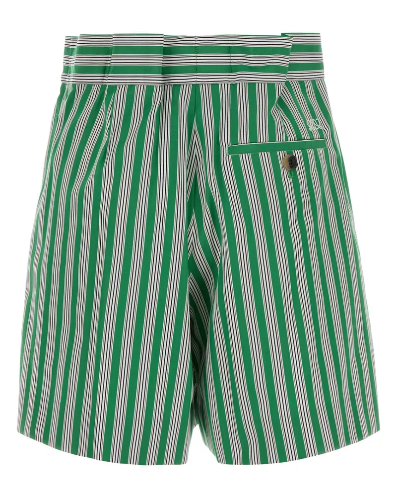 Loewe Striped Poplin Bermudas — Green Green