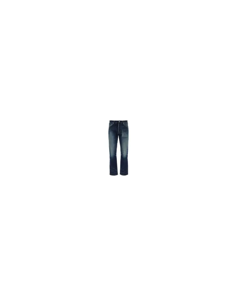 Visvim Men's Dark Blue Denim Jeans Dry18 Exterior: Cotton Blue
