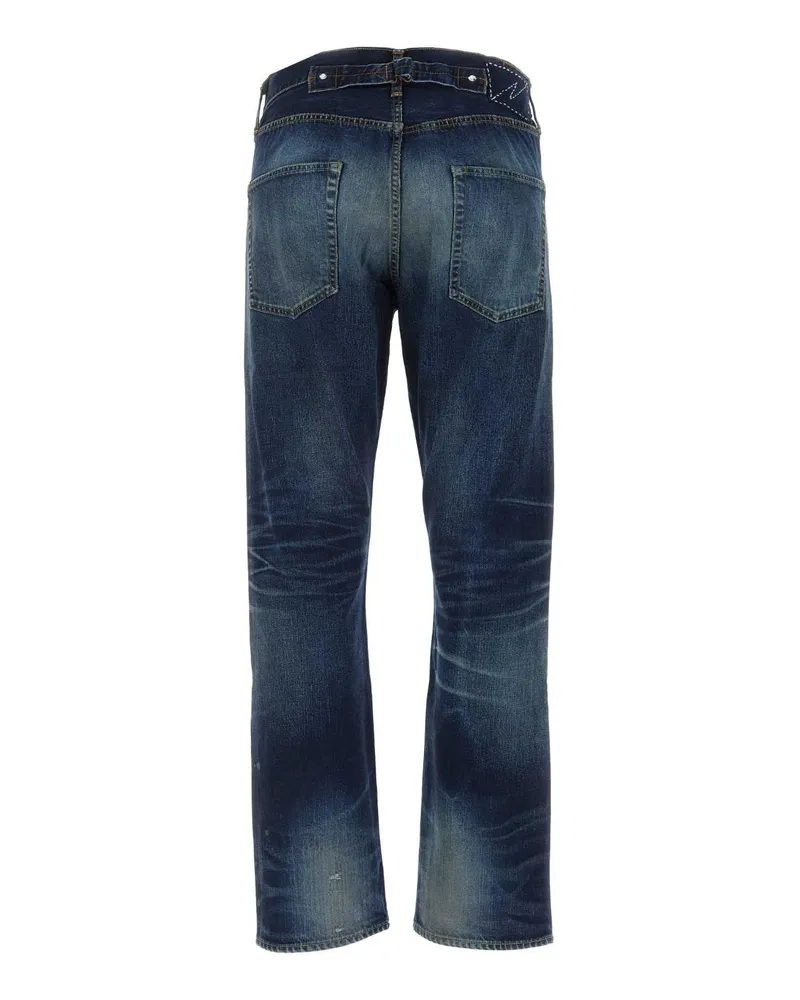 Visvim Men's Dark Blue Denim Jeans Dry18 Exterior: Cotton Blue