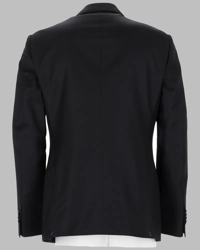 Giorgio Armani Single-Breasted Virgin Wool Pant Suit — Gray Gray