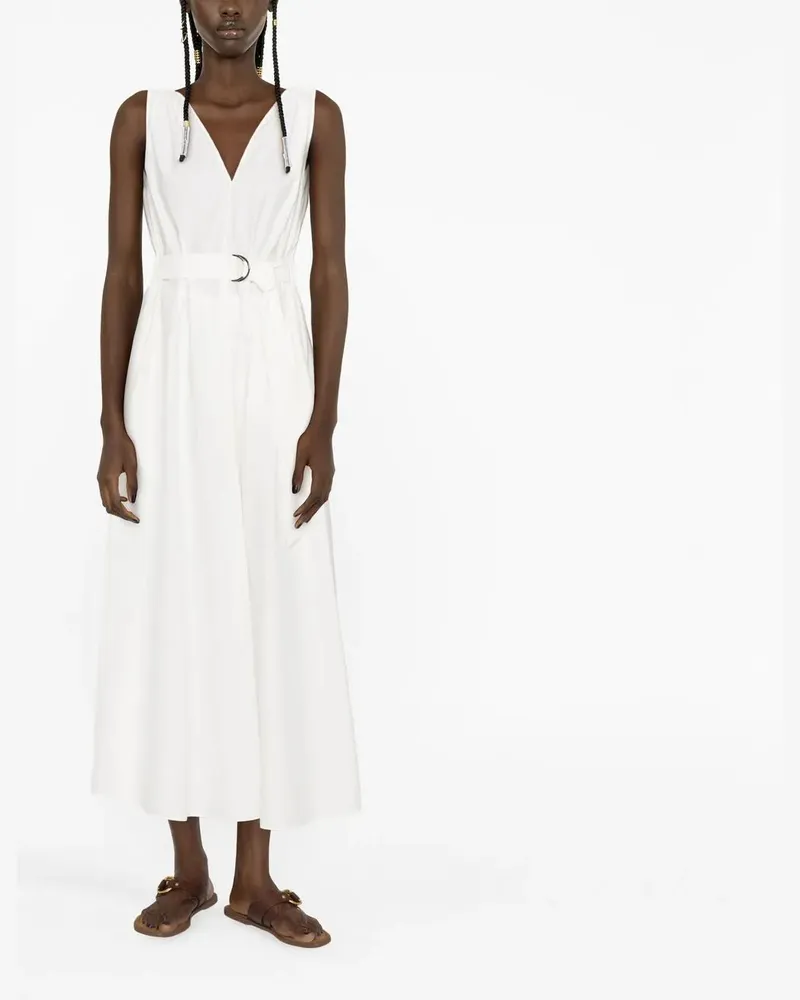 Brunello Cucinelli Women Belted V-Neck Dress Ss25 W 