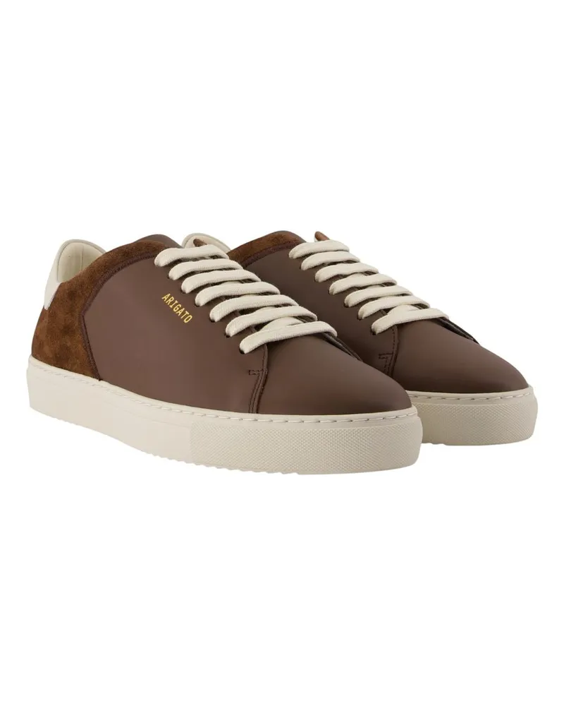 Axel Arigato Men's Clean 90 Split Sneakers -  Leather Brown Calfskin Shoes Brown