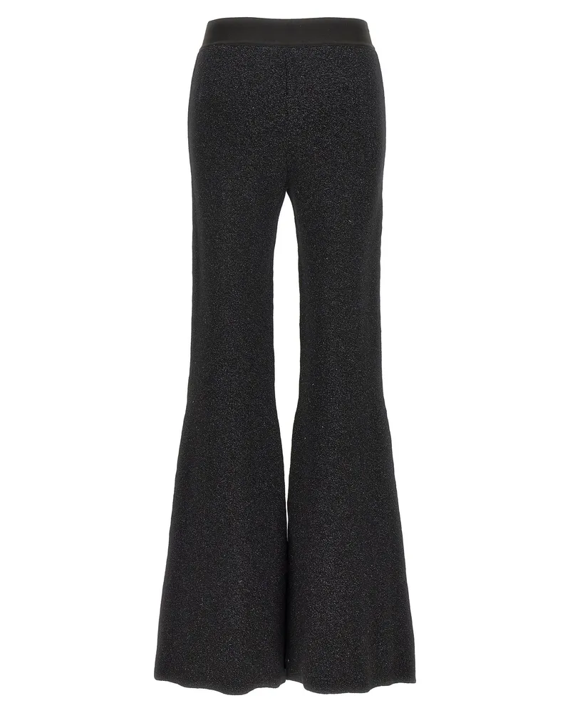 Palm Angels Women Black Viscose Flared Pants Black