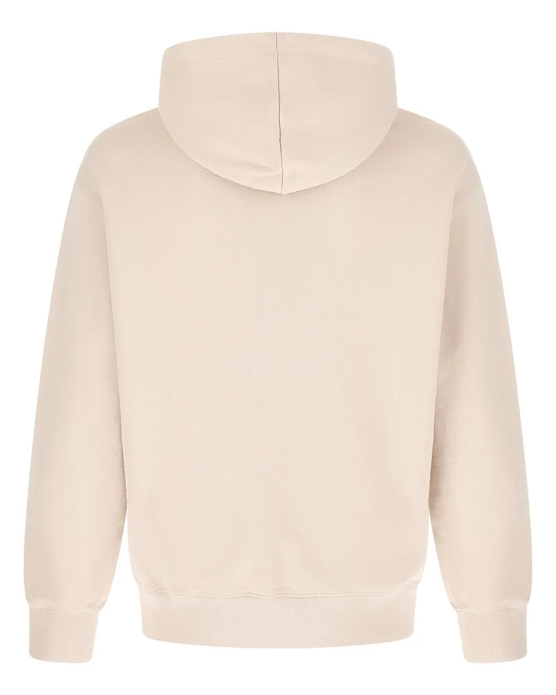 Kitsuné Fox Head Embroidered Hoodie — Beige Beige