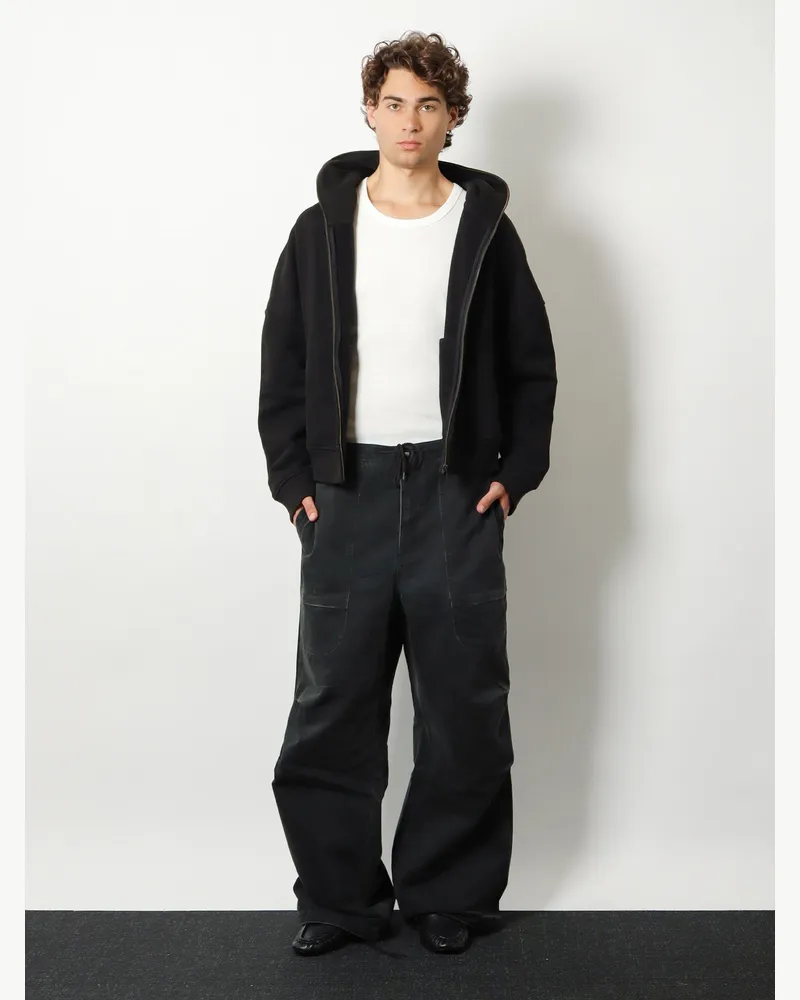 Entire Studios Unisex Trousers Barren Cargo Cotton Black Black