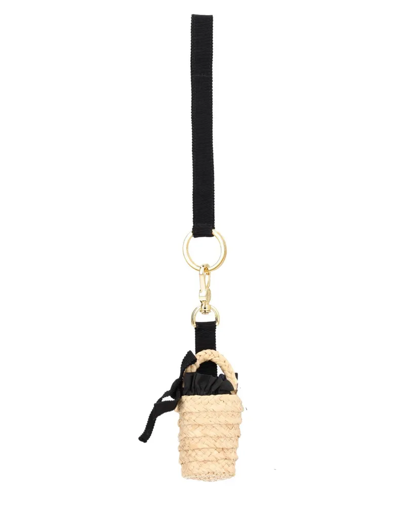Patou Women's Charm Bucket Raffia Beige Bag Accessories Beige