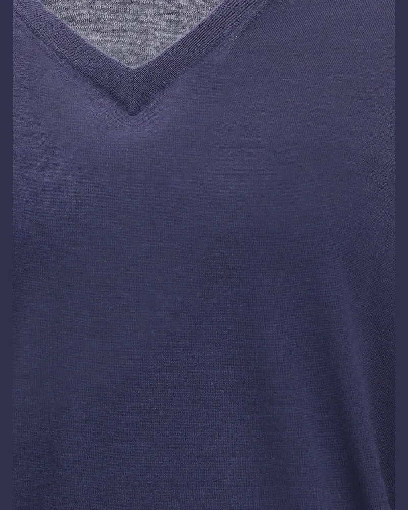 Brunello Cucinelli Ultrafine Virgin Wool Sweater — Navy Navy