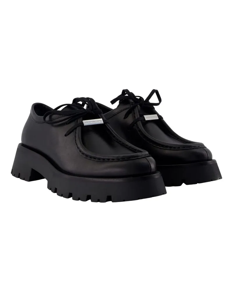 Alexander Wang Women's Colt Loafers -  Leather Black Calfskin Shoes Flat-Shoes Black
