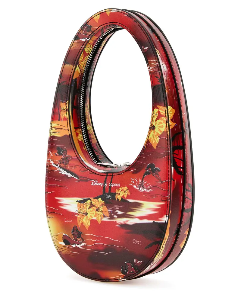 COPERNI Women's Printed Synthetic Leather Disney X  Mini Tropical Swipe Handbag Printredtropical Borse A Mano Red