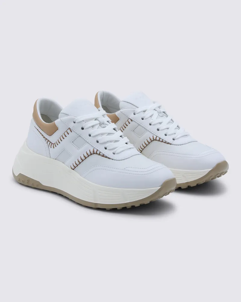 Hogan Women's Sneakers Bianco-Deserto _ Cover Tex-Le Sole El Bianco/deserto Tex/le White