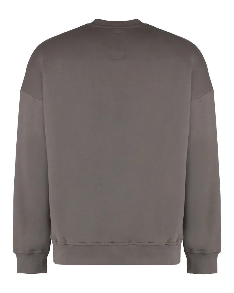Rick Owens Men's X Champion Cotton Crew-Neck Sweatshirt Turtledove Sweatshirts Sweater Gray