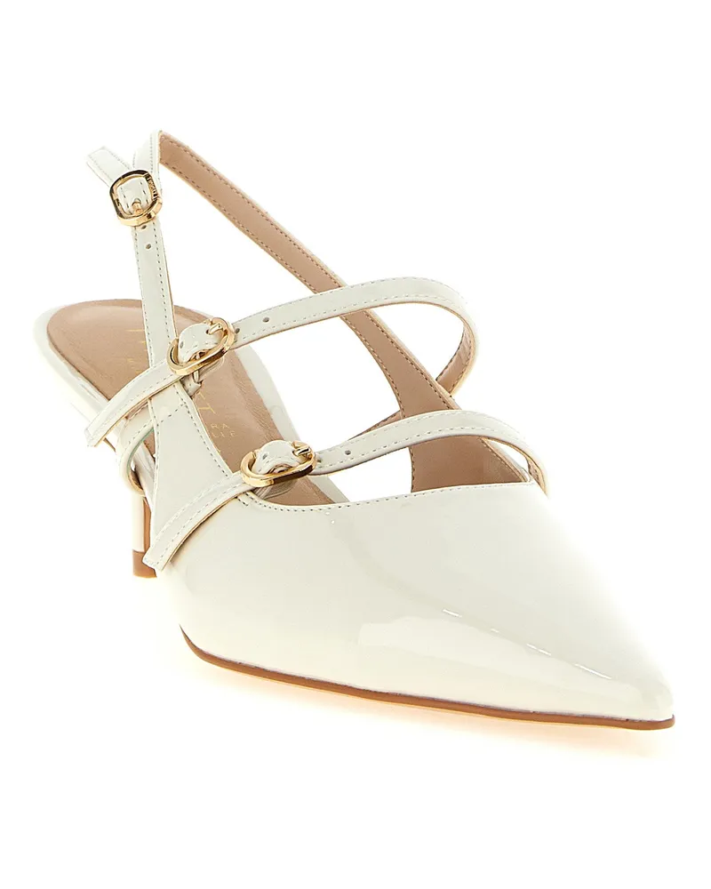 Twin-Set Patent Leather Slingback Heel — ivory Ivory