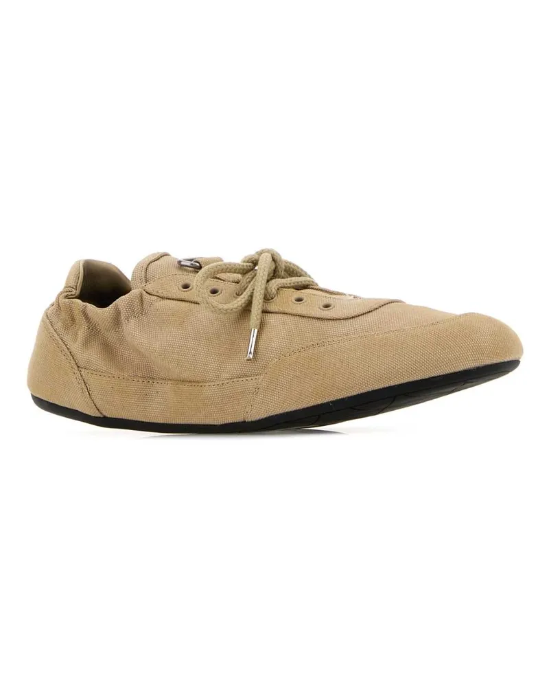 Prada Women's Beige Canvas Collapse Sneakers Corda Beige