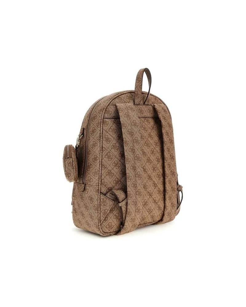 Guess Women's Backpack Latte Logo Polyurethane Bags - Backpacks Beige