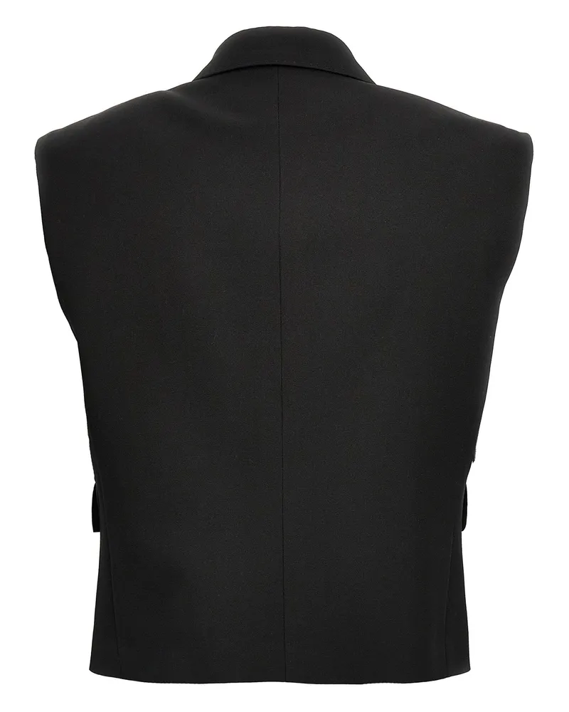 Dolce & Gabbana Double-Breasted Tuxedo Vest — Black Black