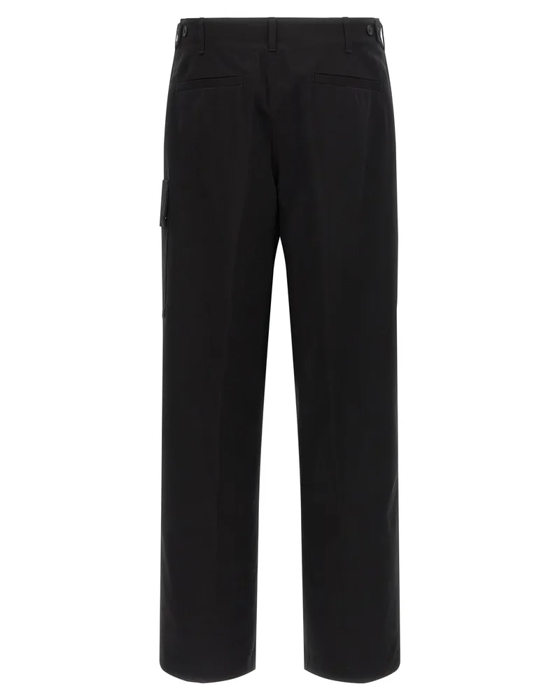 Fendi Men's Black Cotton Cargo Pants Black