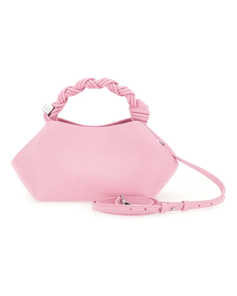 Ganni Women's Handbag Bou Small Butter Bag Pink Leather Handbags Hand Pink