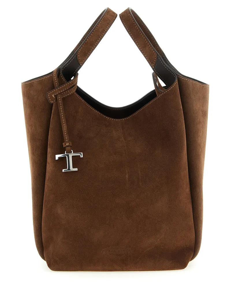 TOD'S Secchiello Bucket Bag — Brown Brown