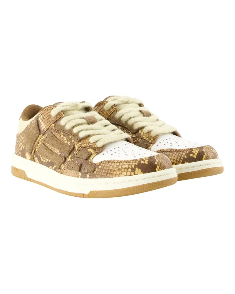 Amiri Skel Top Low Sneaker — Brown Brown